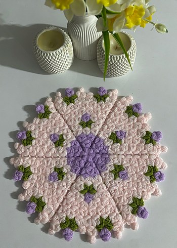 Pastel Renkli El Örgüsü Banyo lifleri - Görsel 6