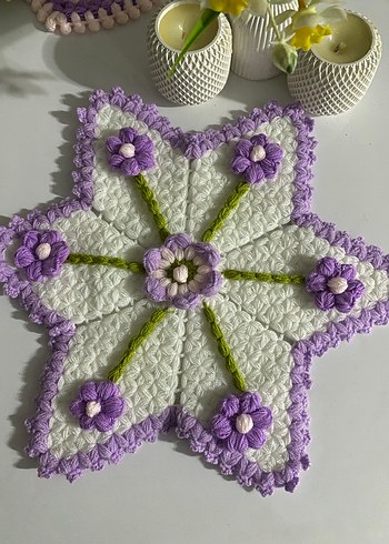 Pastel Renkli El Örgüsü Banyo lifleri - Görsel 2