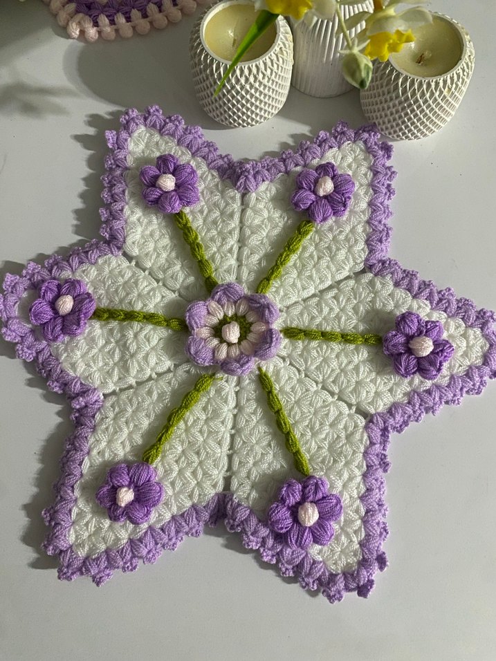 Pastel Renkli El Örgüsü Banyo lifleri - Görsel 2