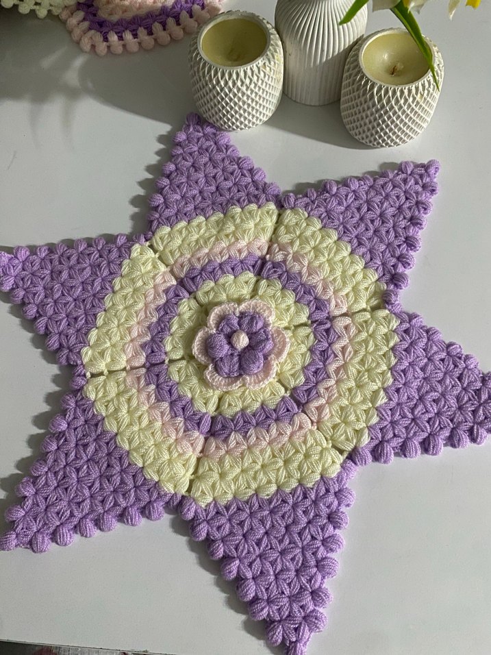 Pastel Renkli El Örgüsü Banyo lifleri - Görsel 4