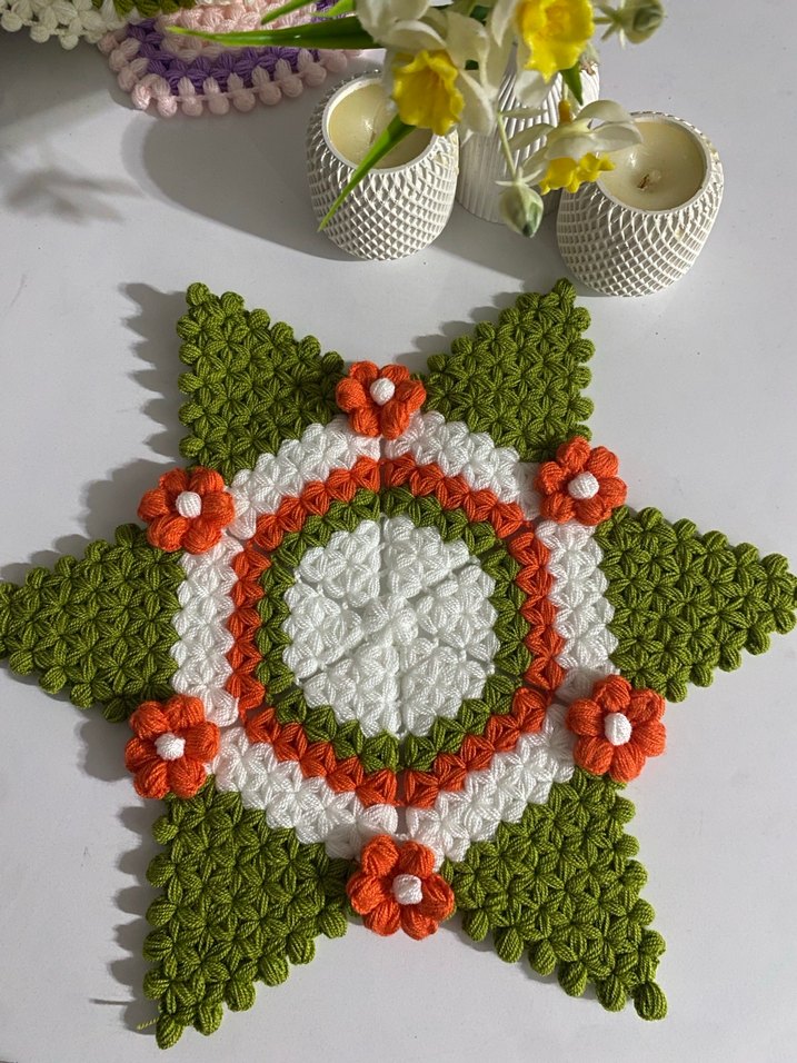 Pastel Renkli El Örgüsü Banyo lifleri - Görsel 3