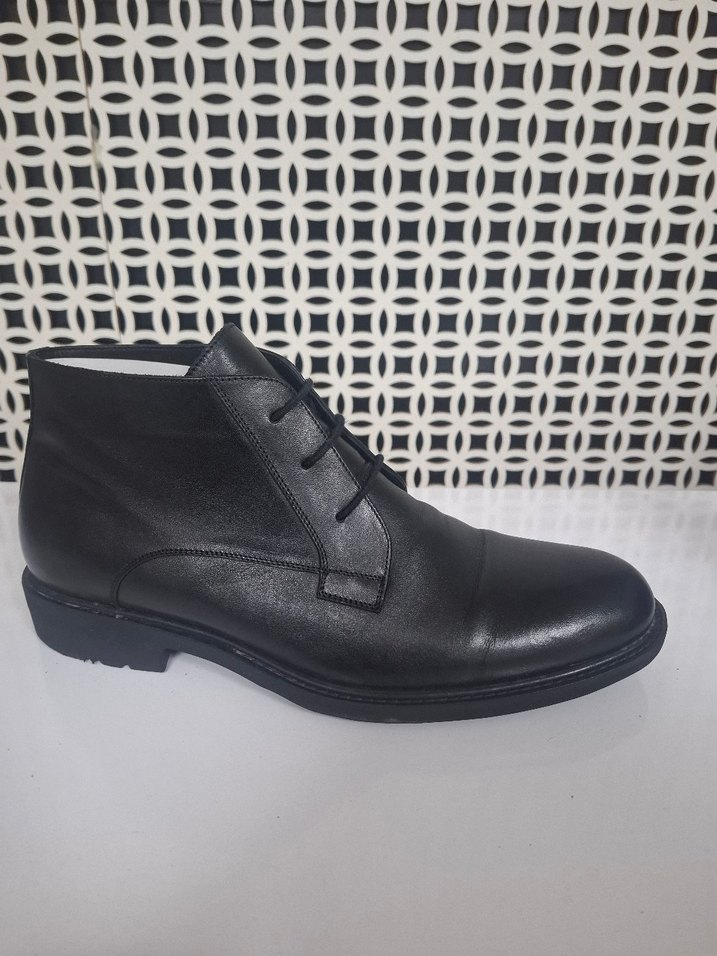 Klasik Siyah Erkek Ofis Botları - Görsel 2