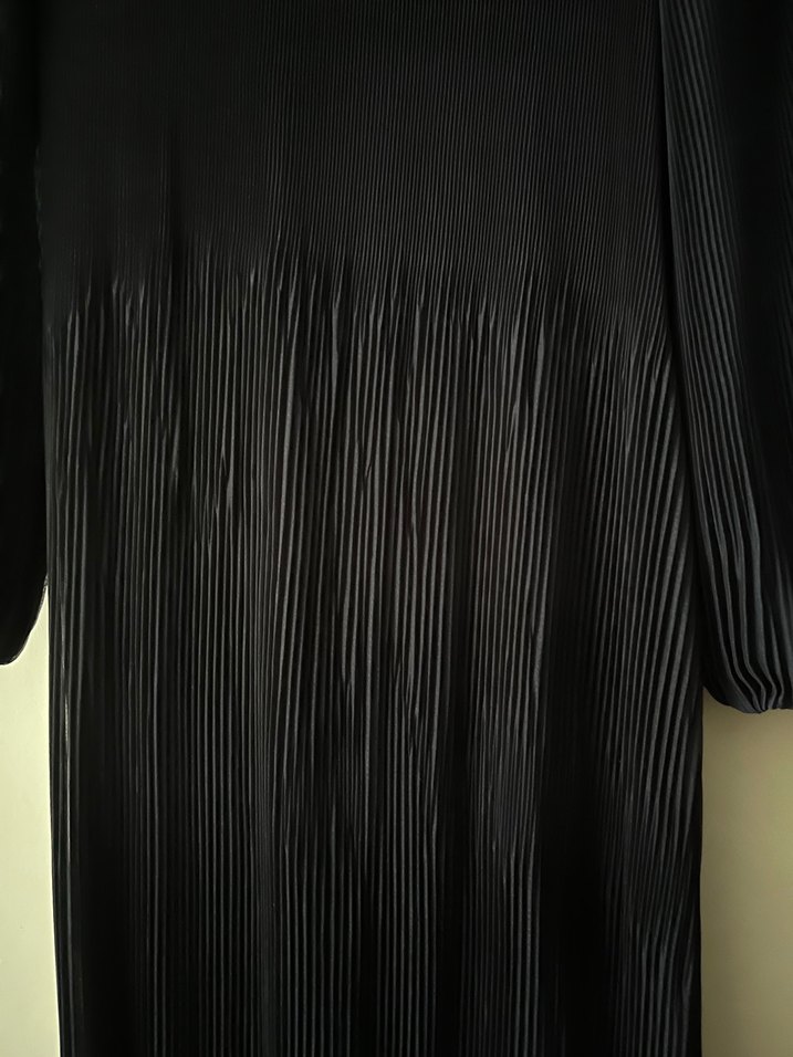 Kadın Lacivert Uzun Pileli Elbise - Görsel 2