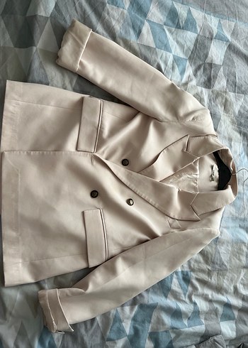 Düğmeli Bej Kadın Blazer Ceket - Görsel 2