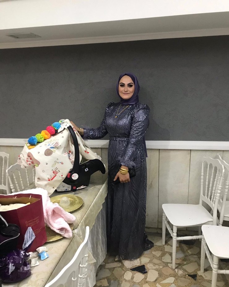 Parlak Yılan Desenli Uzun Abiye Elbise - Görsel 2