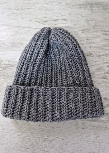 Kadın ve Erkek Gri Triko Bere.Sevgililer günü için. - Görsel 3