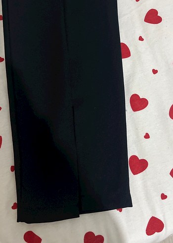 Düğmeli siyah Kadın Kumaş Pantolon - Görsel 2