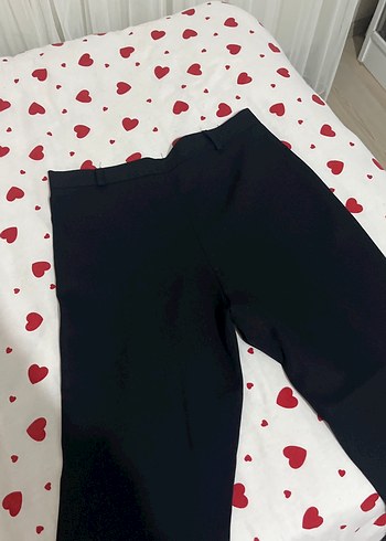 Düğmeli siyah Kadın Kumaş Pantolon - Görsel 4