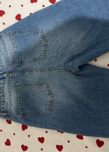 trendyolmilla Düğmeli Mavi Bol Kesim Kot Pantolon - Görsel 7