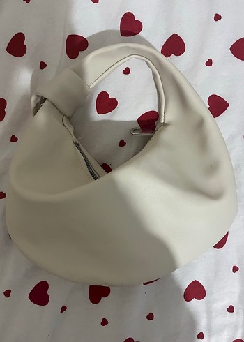 Beyaz Minimalist Kadın Omuz Çantası - Görsel 2