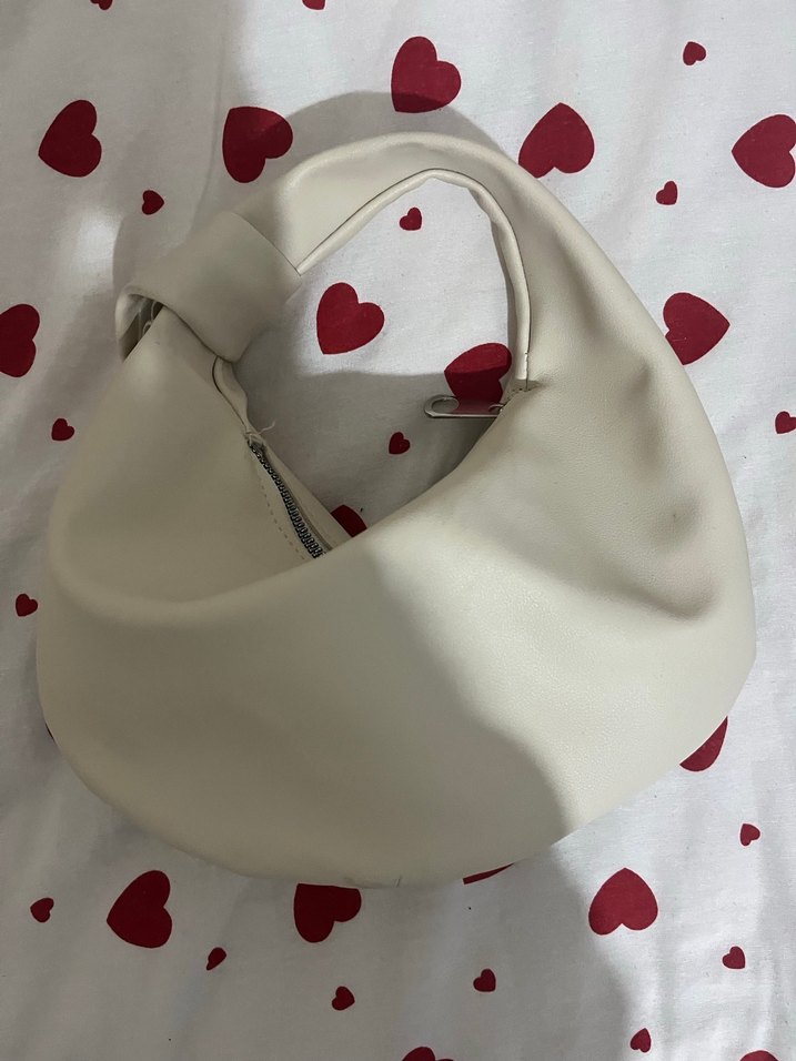 Beyaz Minimalist Kadın Omuz Çantası - Görsel 2