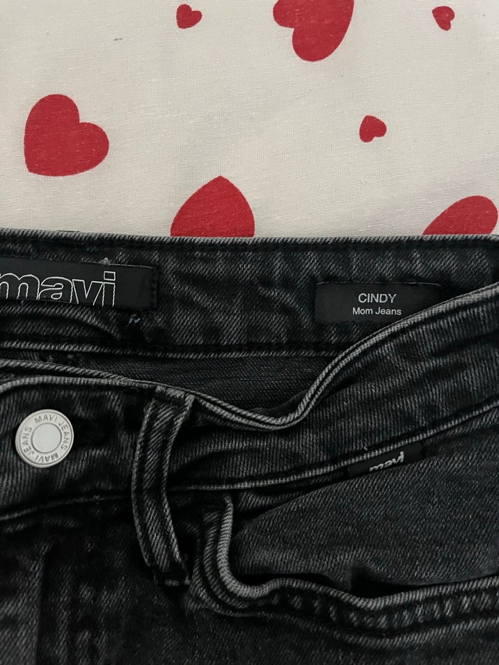 mavi jeans Düğmeli Siyah Kadın Kot Pantolon - Görsel 3