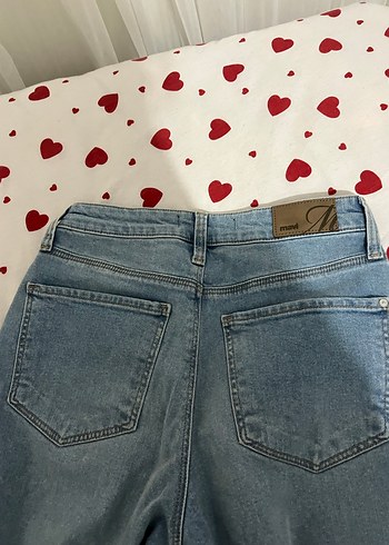mavi jean Kadın Açık Mavi Denim Günlük Kot Pantolon - Görsel 7
