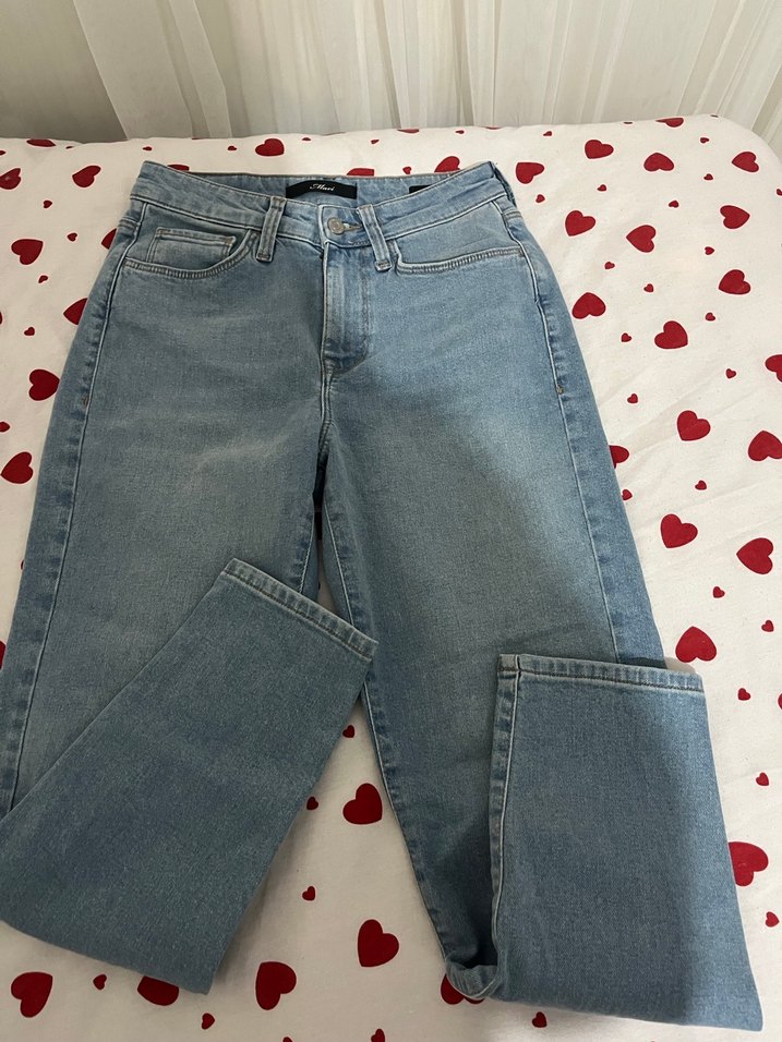 mavi jean Kadın Açık Mavi Denim Günlük Kot Pantolon - Görsel 5