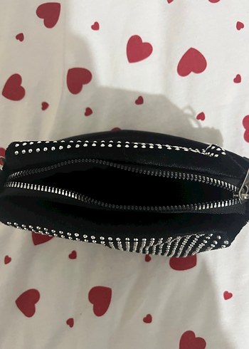 Tokalı Siyah Puantiyeli Kadın Çantası - Görsel 2