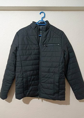 Defacto Slim Fit Su İtici Suni Deri Ceket