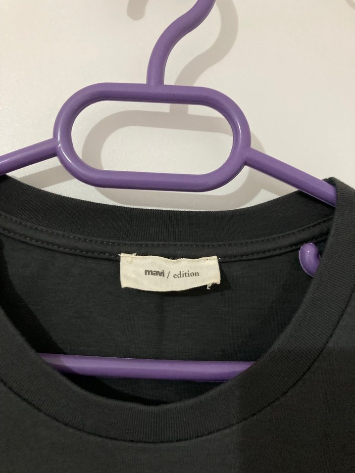 Antrasit Oversize Erkek Tişört - Görsel 4