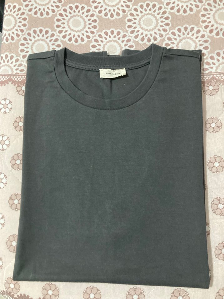 Antrasit Oversize Erkek Tişört - Görsel 3