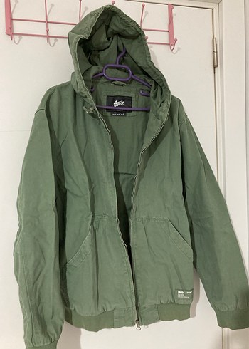 Erkek Haki Kapüşonlu Fermuarlı Ceket - Görsel 3