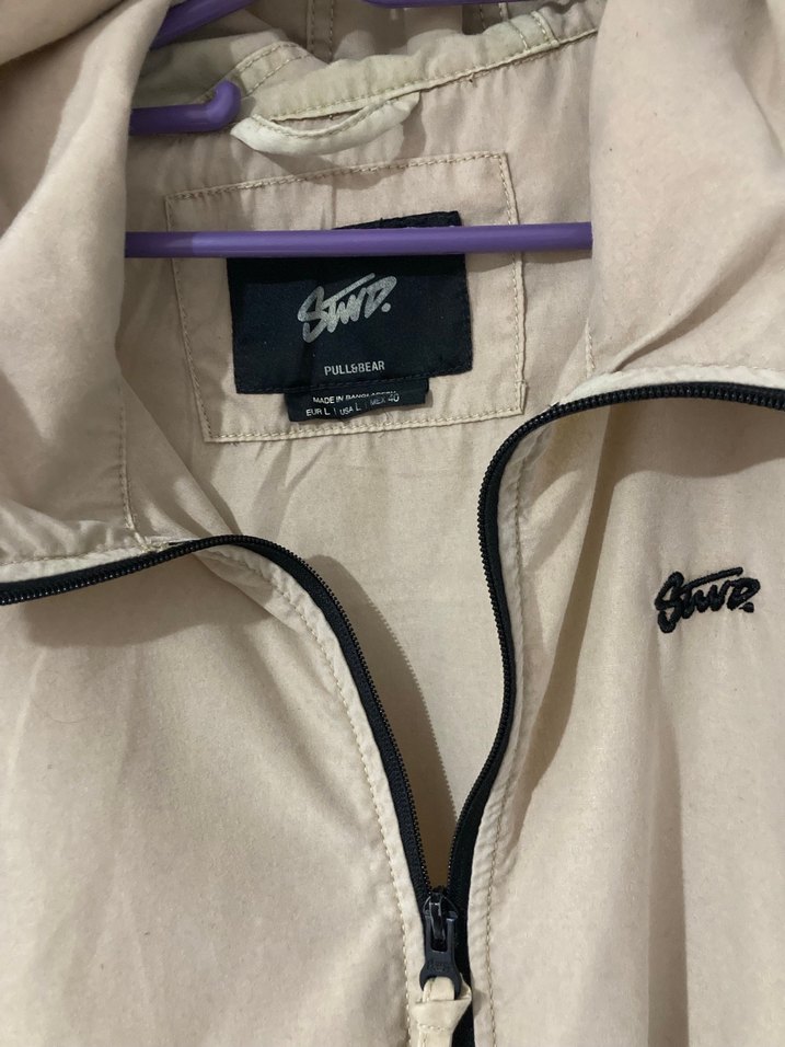 Bej Kapüşonlu Fermuarlı Erkek Ceket - Görsel 4