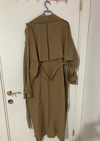 PAULMARK Bej, Kuşaklı Uzun Kadın Trençkot - Görsel 2