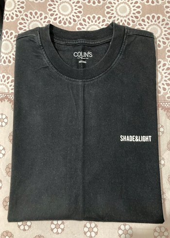 Colins Siyah Erkek Tişört Sade Tasarım - Görsel 3