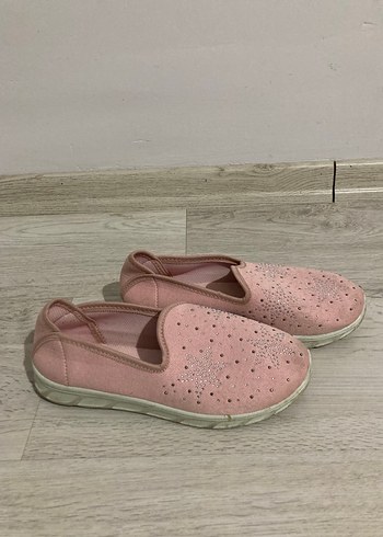 Pastel Pembe Kadın Bez Spor Ayakkabı - Görsel 3