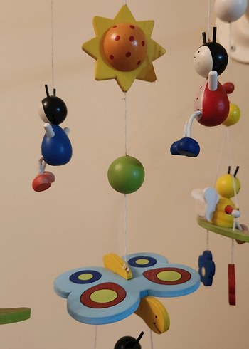 Renkli Ahşap Biblolu Bebek Dönencesi - Görsel 4