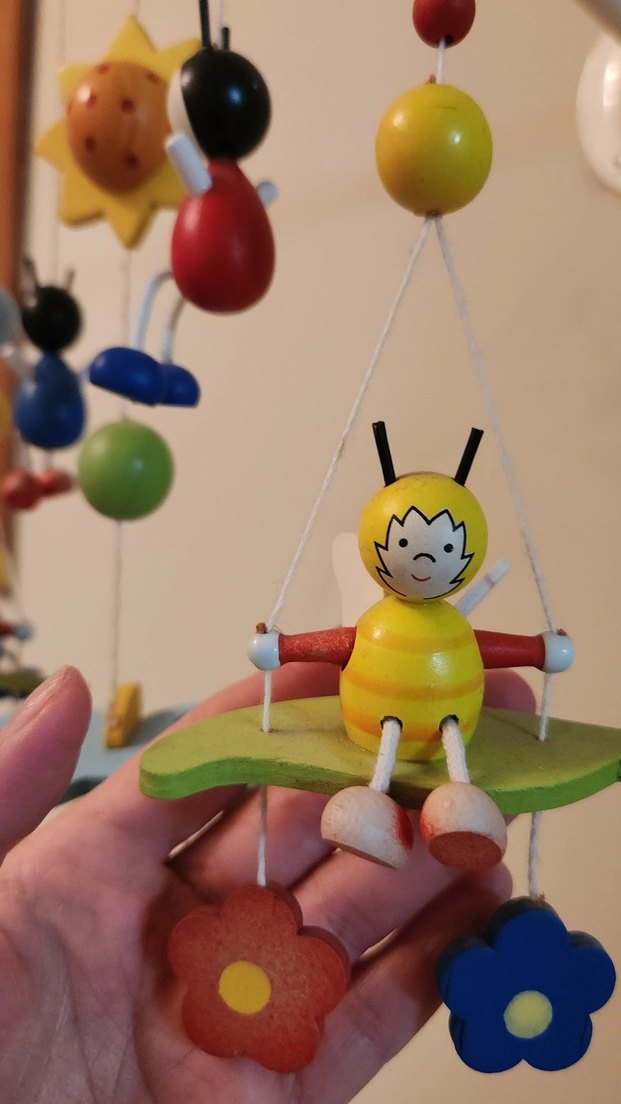 Renkli Ahşap Biblolu Bebek Dönencesi - Görsel 3