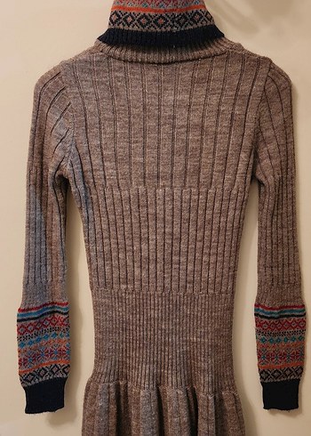 Bohem Tarz Boğazlı Uzun Kollu Örgü Kadın Tunik - Görsel 4