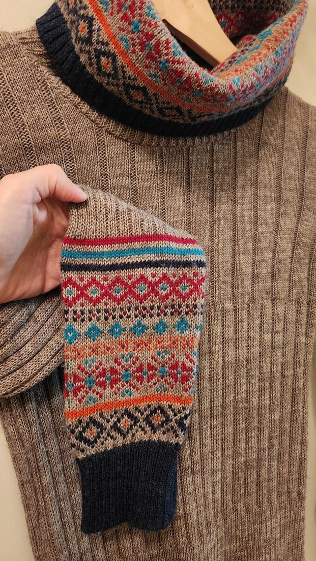 Bohem Tarz Boğazlı Uzun Kollu Örgü Kadın Tunik - Görsel 3