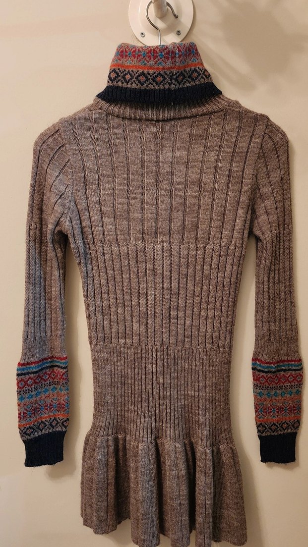 Bohem Tarz Boğazlı Uzun Kollu Örgü Kadın Tunik - Görsel 4