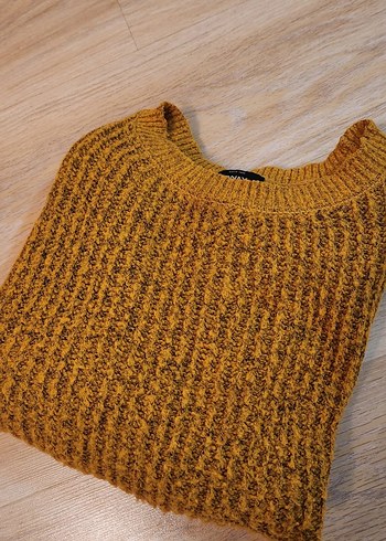 Hardal Renkli Örgü Kadın Kazak - Görsel 5