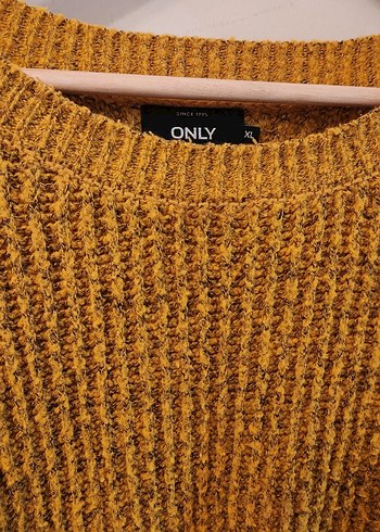 Hardal Renkli Örgü Kadın Kazak - Görsel 3