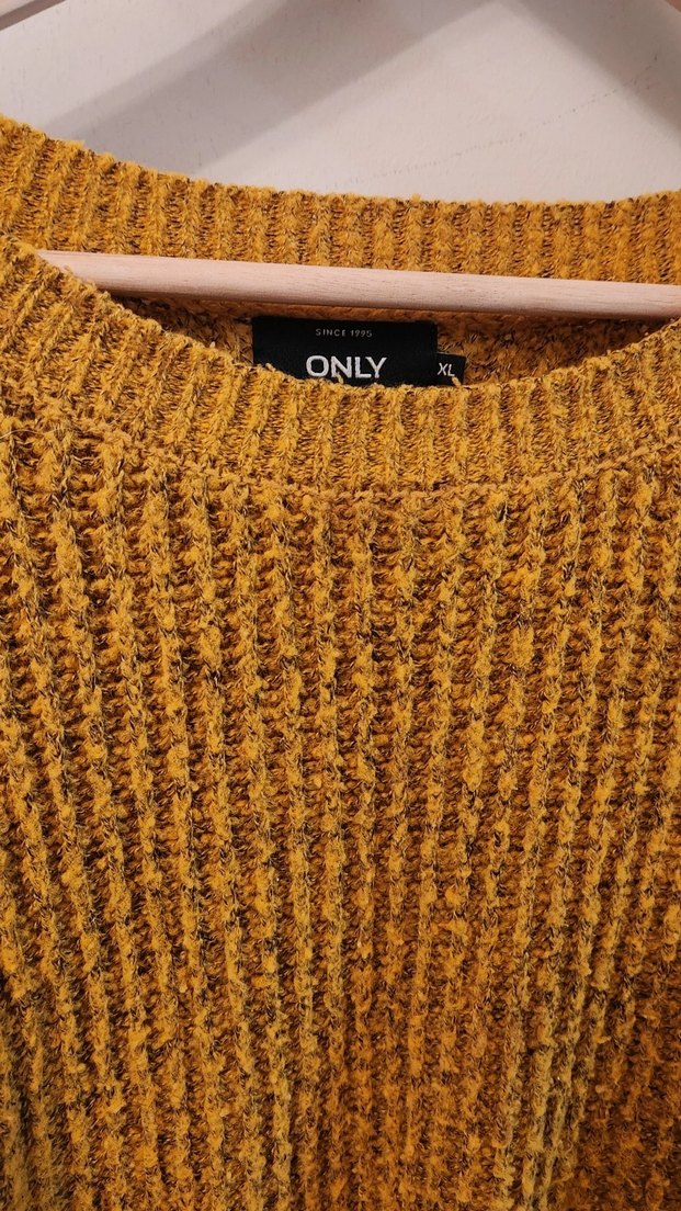 Hardal Renkli Örgü Kadın Kazak - Görsel 3