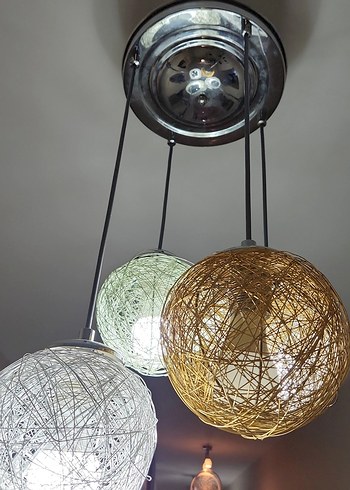 Çok Renkli İpli Modern Sarkıt Avize - Görsel 5