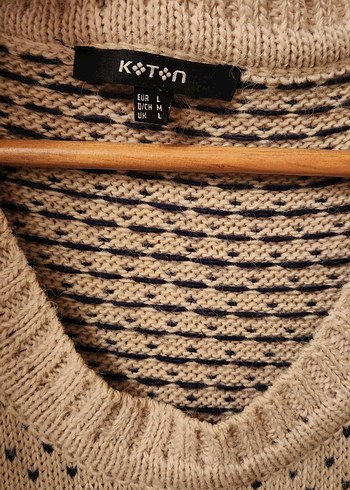 Bej Lacivert Kazaklı Uzun Elbise - Görsel 7