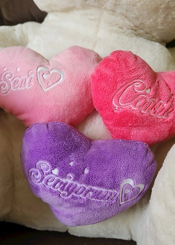 Beyaz Peluş Ayı Oyuncak Kalpli Seni Çok Seviyorum - Görsel 4