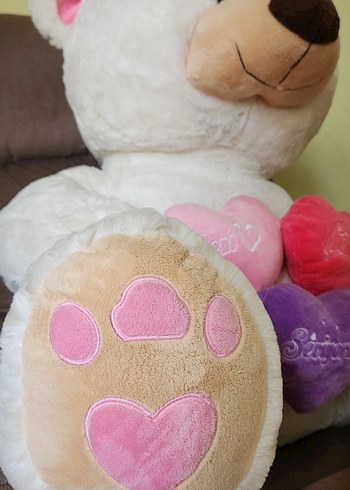 Beyaz Peluş Ayı Oyuncak Kalpli Seni Çok Seviyorum - Görsel 5