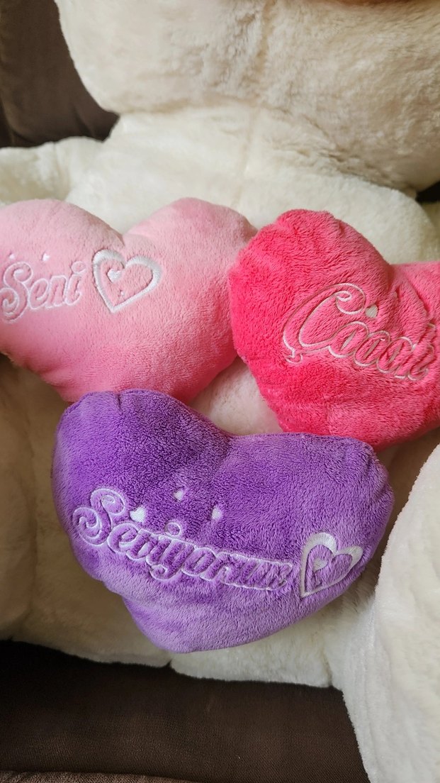 Beyaz Peluş Ayı Oyuncak Kalpli Seni Çok Seviyorum - Görsel 4