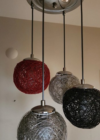 Çok Renkli İpli Modern Sarkıt Avize - Görsel 6