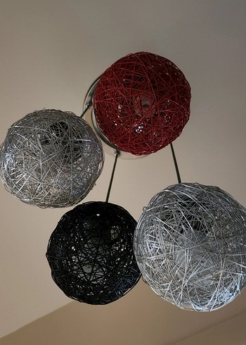 Çok Renkli İpli Modern Sarkıt Avize - Görsel 3