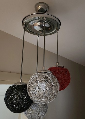 Çok Renkli İpli Modern Sarkıt Avize - Görsel 2