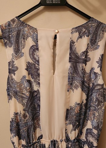 Bohem Şal Desenli Kolsuz Uzun Kadın Elbise - Görsel 7