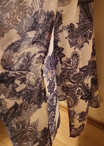 Bohem Şal Desenli Kolsuz Uzun Kadın Elbise - Görsel 12