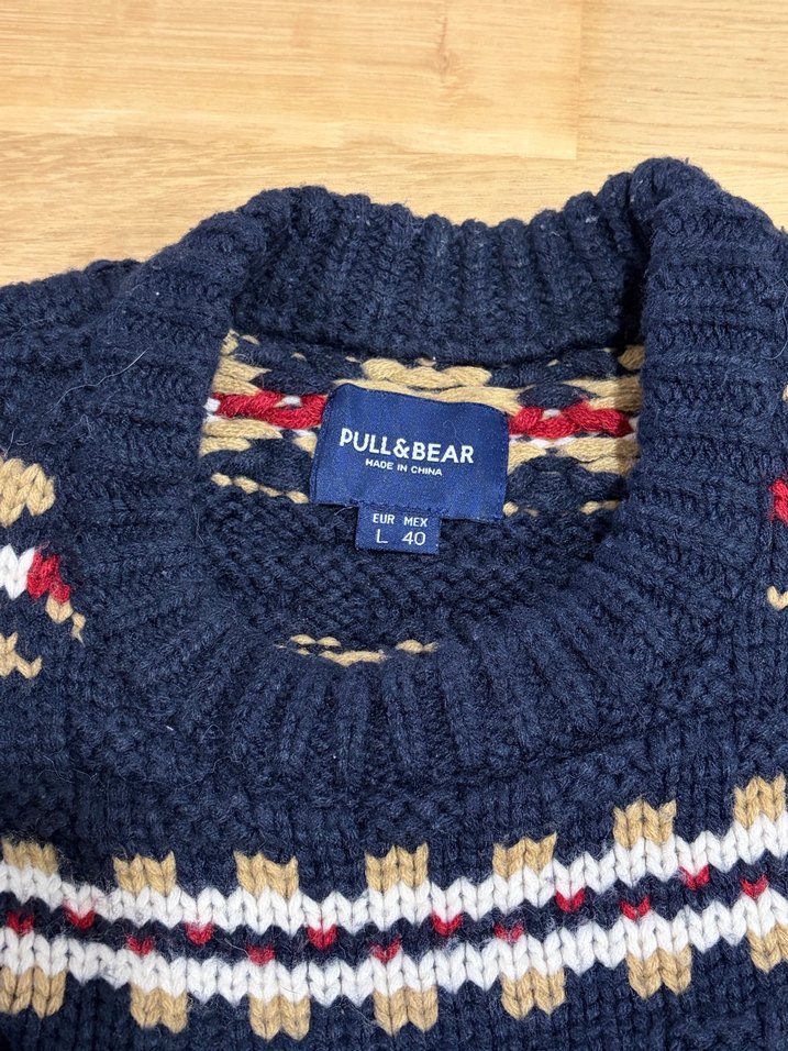 Çok Renkli Bohem Erkek Kazak - Görsel 3