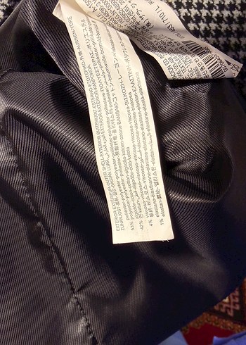 Gri Ekose Desenli Erkek Kruvaze Mont - Görsel 3