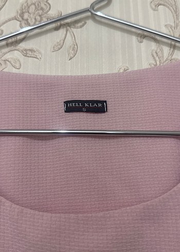 Bordo ve Pudra Renkli Midi Elbise - Görsel 3