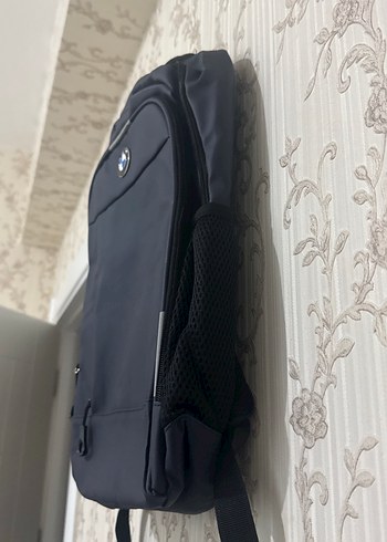 Siyah BMW Baskılı Erkek Sırt Çantası - Görsel 3