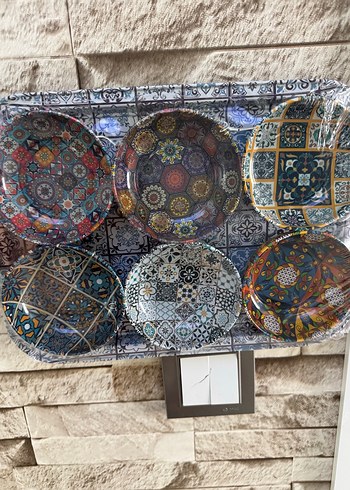 Renkli Bohem Desenli Tabak Seti - Görsel 3